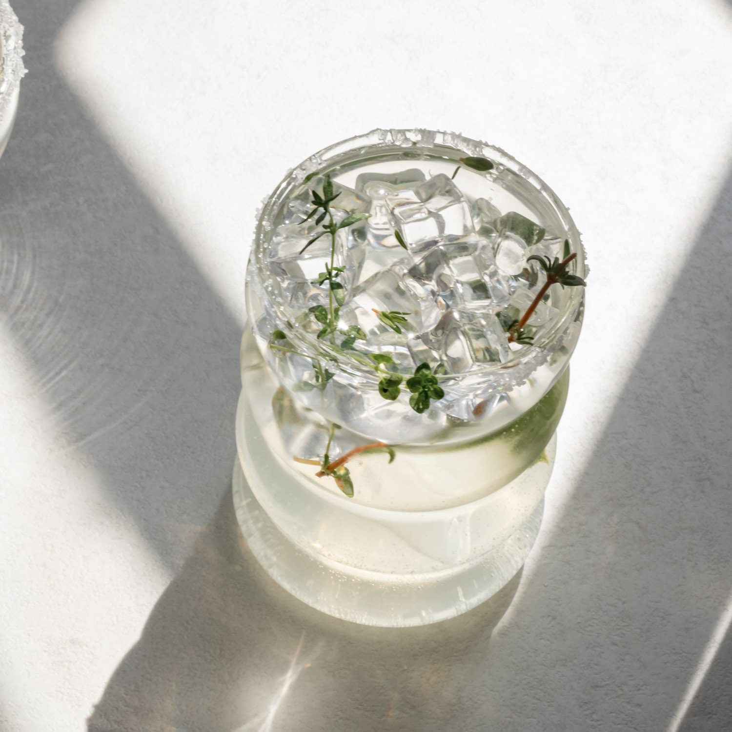 Eulenschnitt Bubble Glas mit vier Ringen, für Cocktails und kalte Getränke