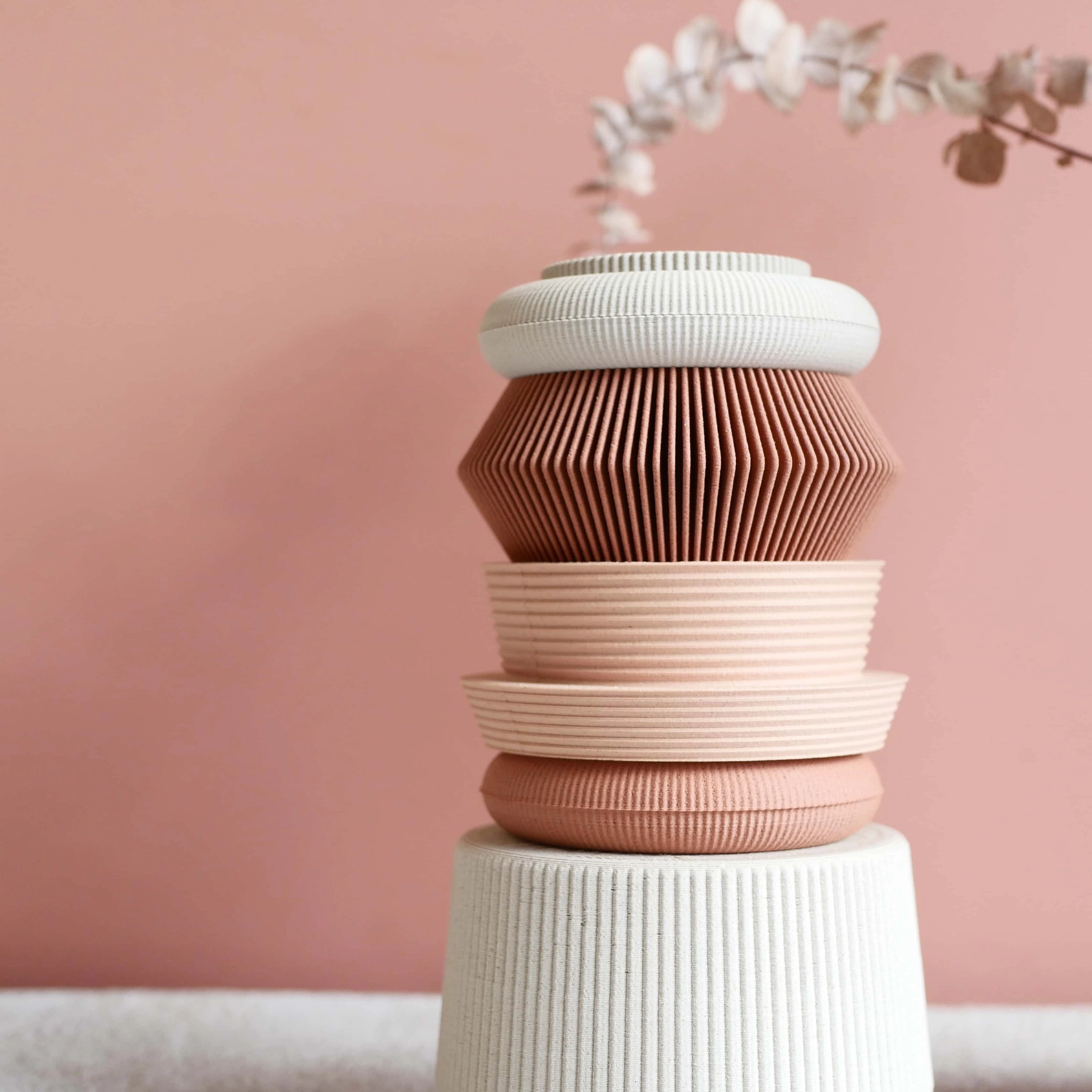 Minimum Design modulare, 7-teilige Vase AMA für frische Blumen und Kunstpflanzen