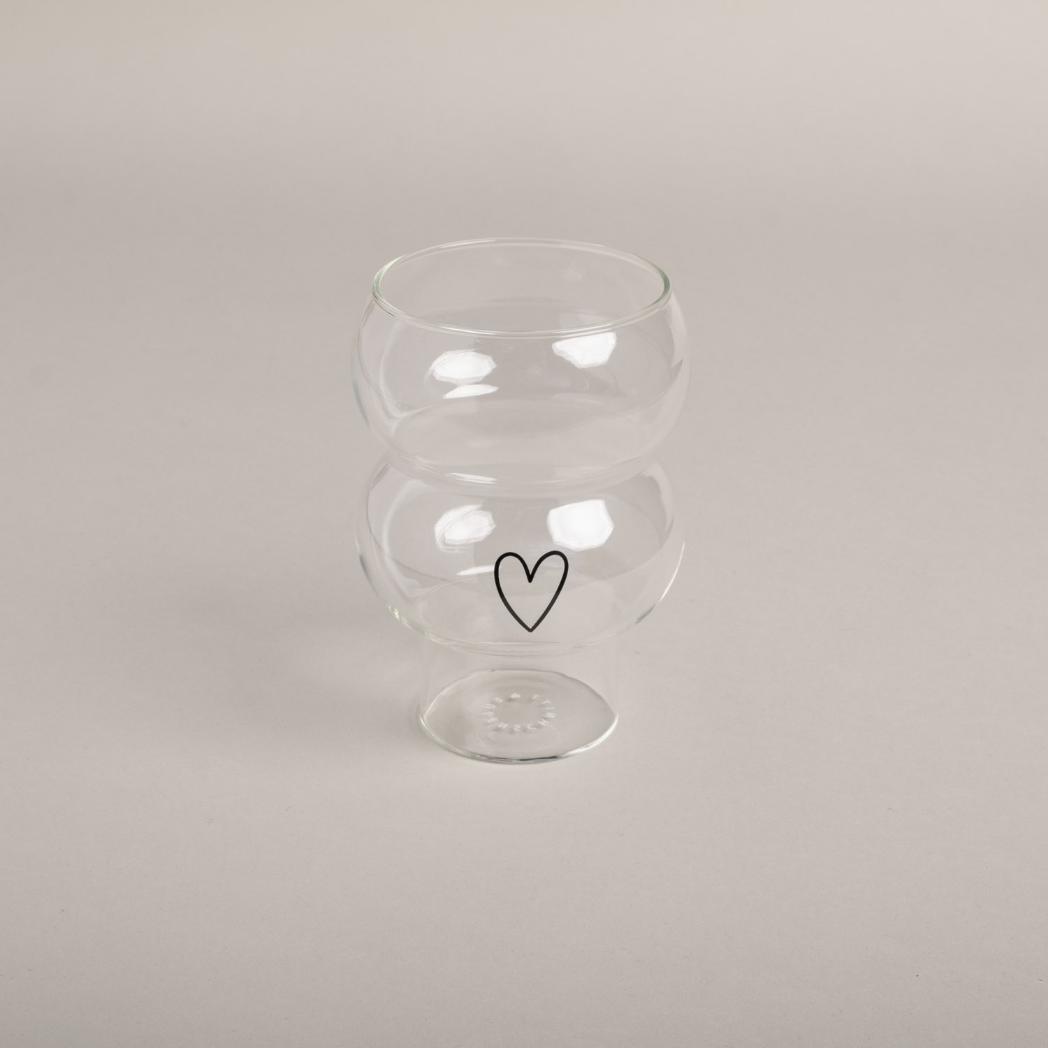 Eulenschnitt Double Bubble Glas Herz für besondere Momente, 500 ml