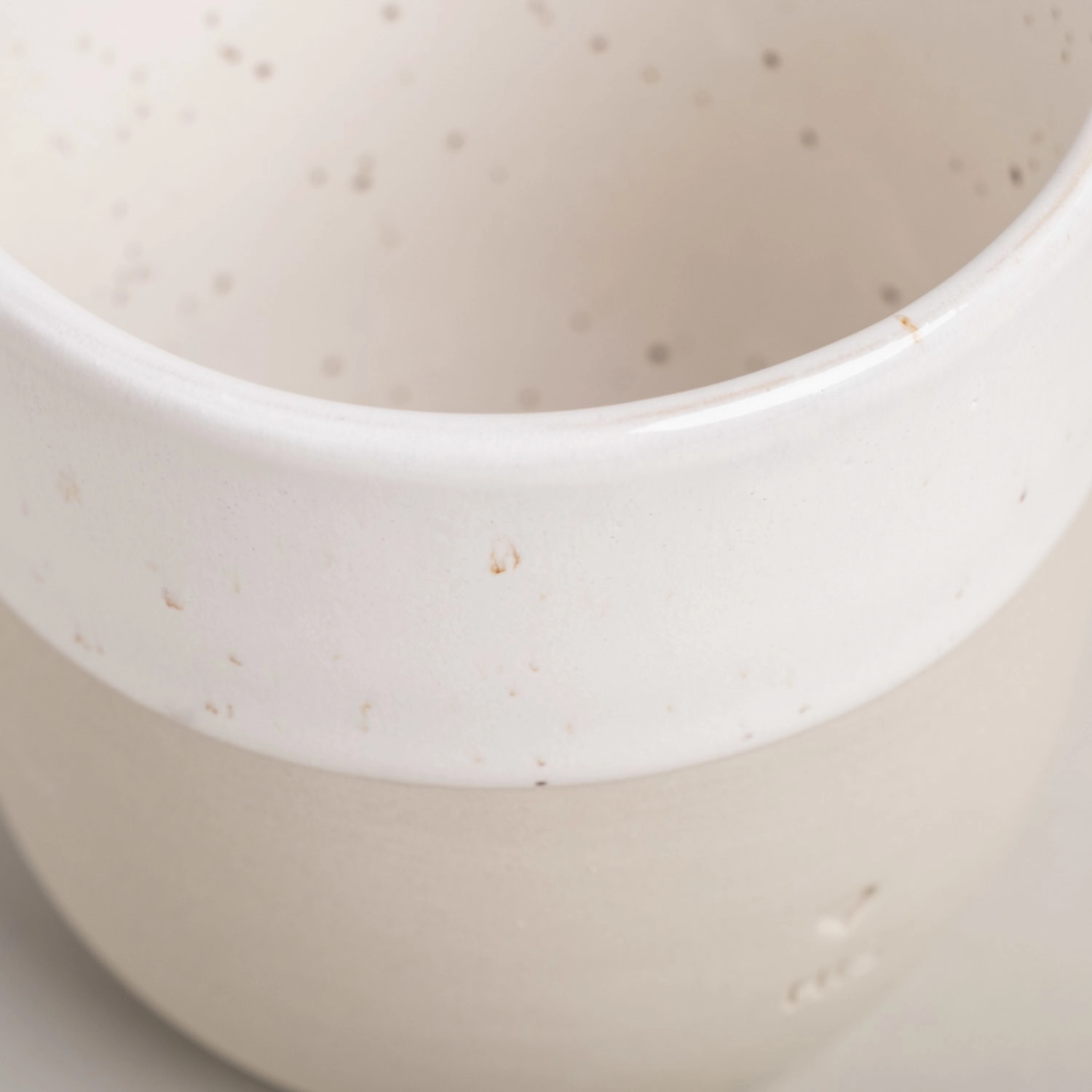Eulenschnitt Becher aus Steingut mit Aufschrift HIS für 320 ml