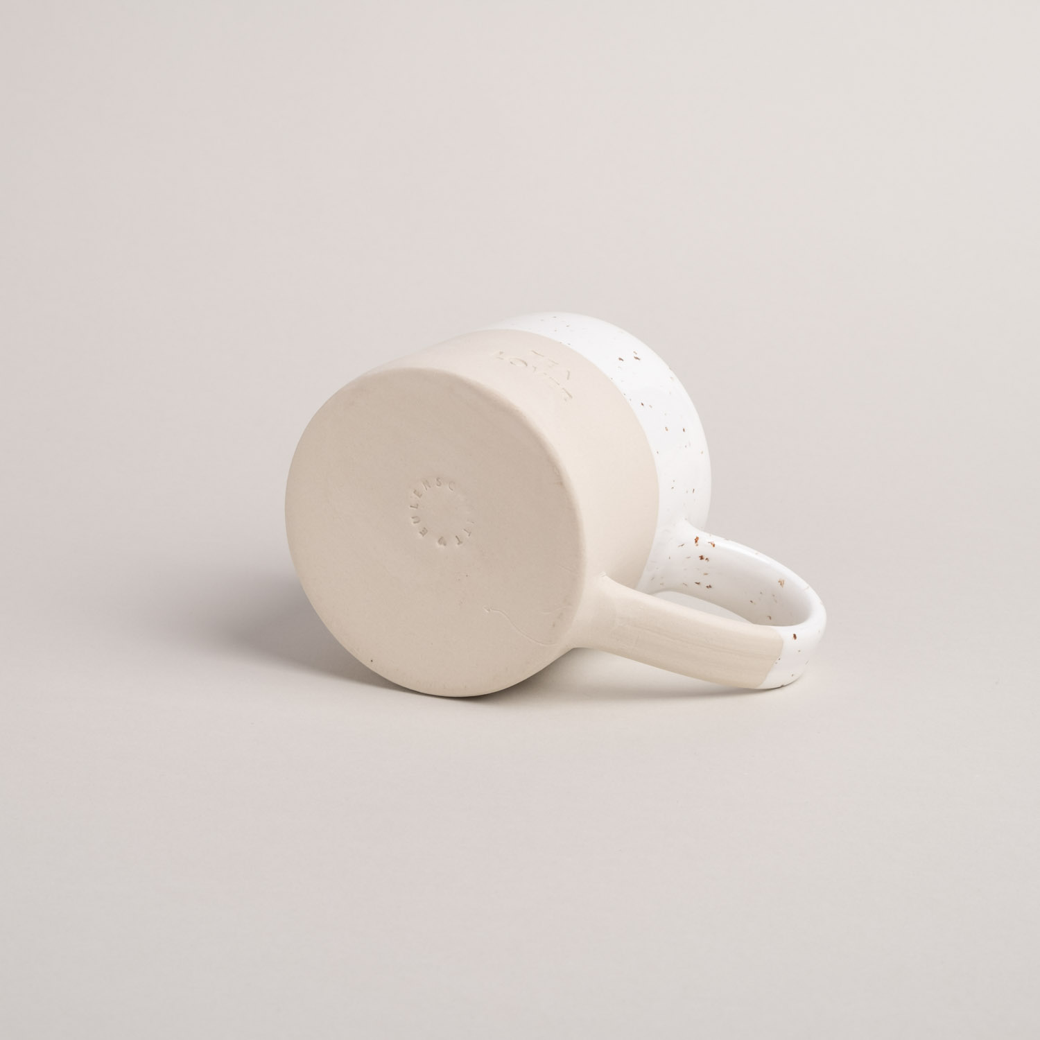 Eulenschnitt große, schöne Teetasse TEA LOVER, Steingut in beige