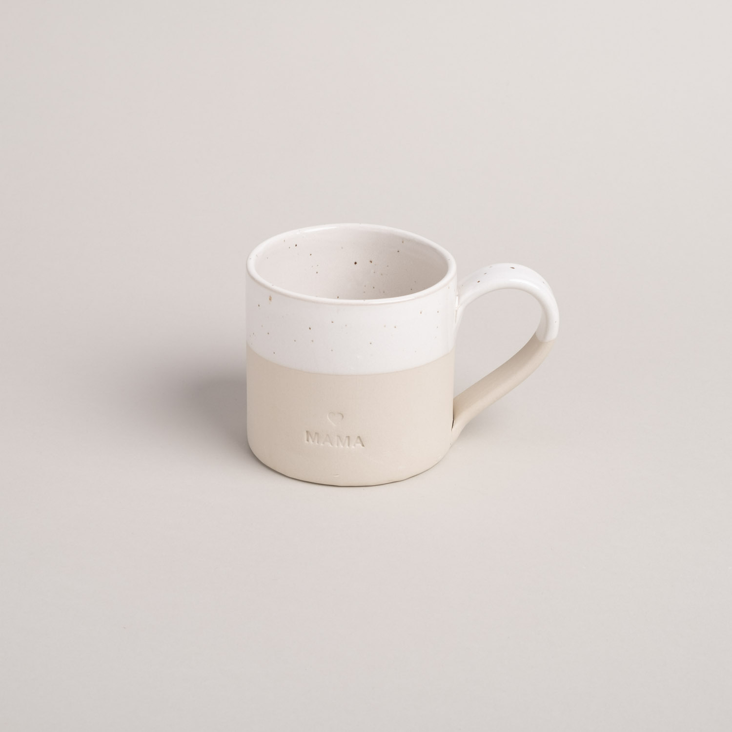 Eulenschnitt große Steingut-Tasse MAMA aus Portugal, Muttertagsgeschenk