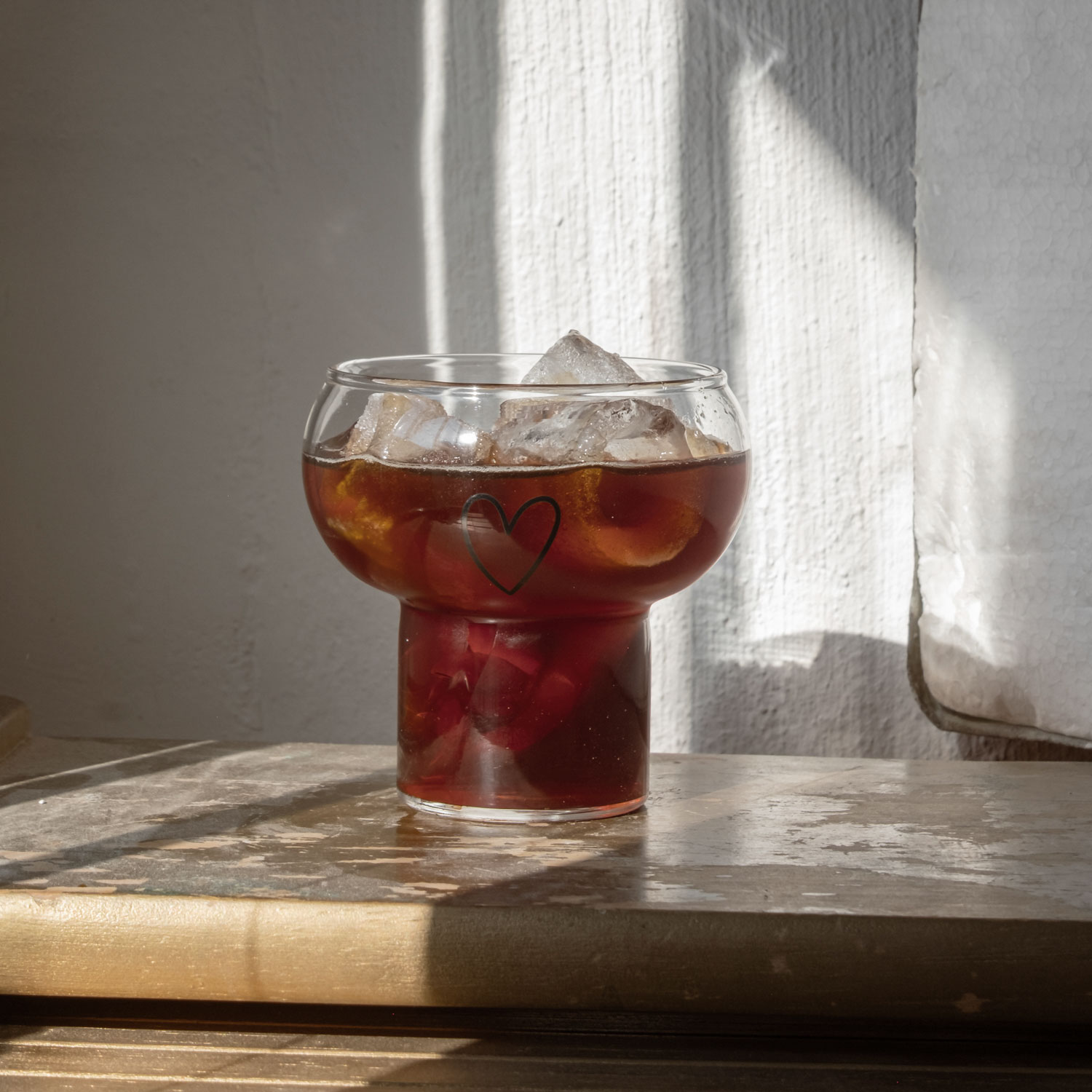 Eulenschnitt Bubble Glas Herz, 250 ml, spülmaschinenfest