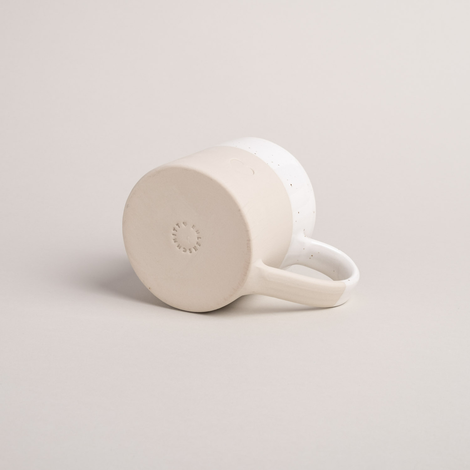 Eulenschnitt Teetasse mit HERZ, beige, Steingut aus Portugal