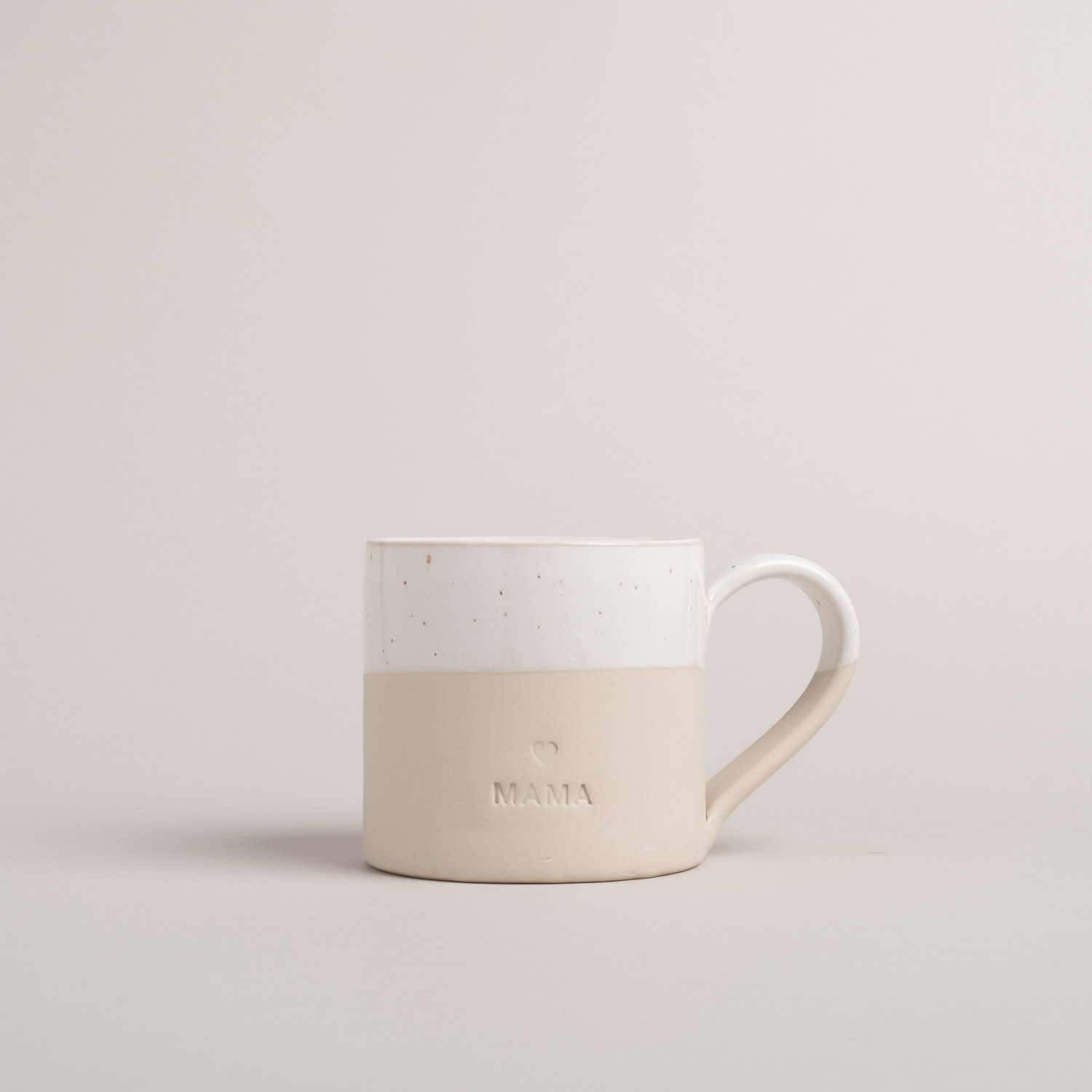Eulenschnitt große Steingut-Tasse MAMA aus Portugal, Muttertagsgeschenk